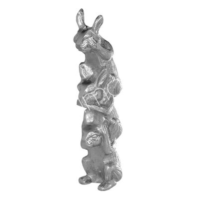 Decoratieve konijnen ALU RAW/NI 15x12x50