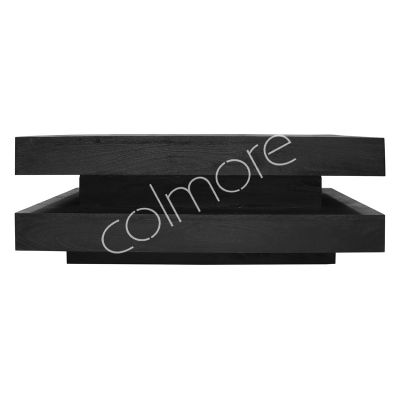 Salontafel vierkant zwart hout 120x70x45