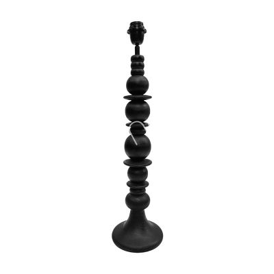 Tafellamp zwart mangohout 18x18x68