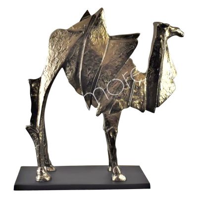 Sculptuur kameel abstract MESSING/ZWART 44x17x53