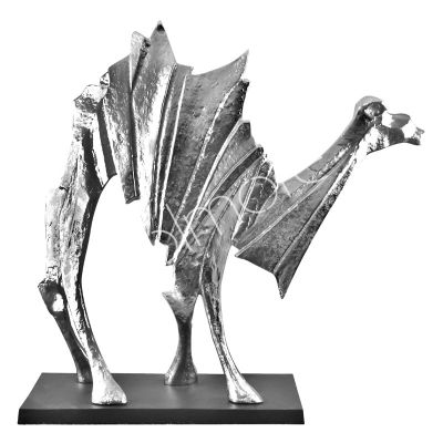 Sculptuur kameel abstract NI/ZWART 57x22x60